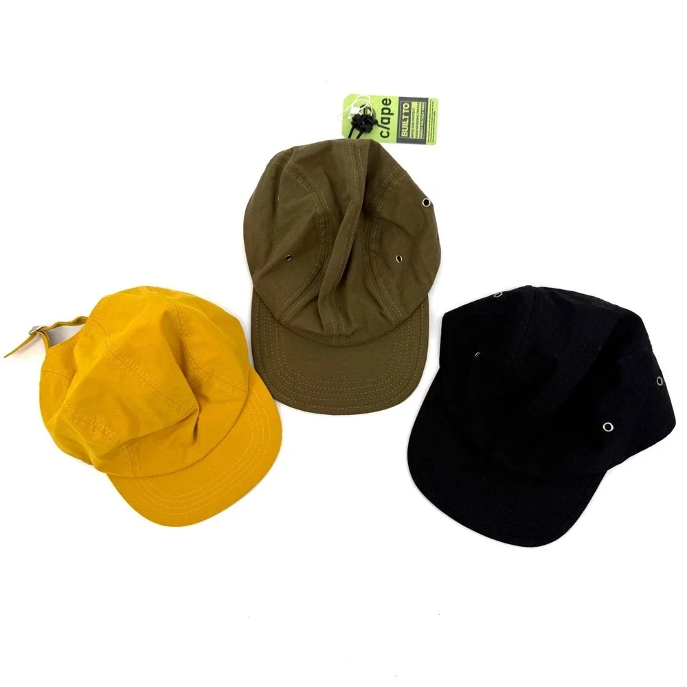 Clape Mens 5 Panel Camp Hat Bundle Ripstop Cotton Adjustable Quick Dry Running